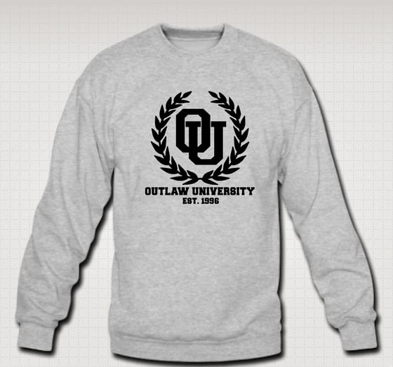 Image of University Crewneck- Comes in Black,Grey,Red,Navy Blue - CLICK HERE TO SEE ALL COLORS