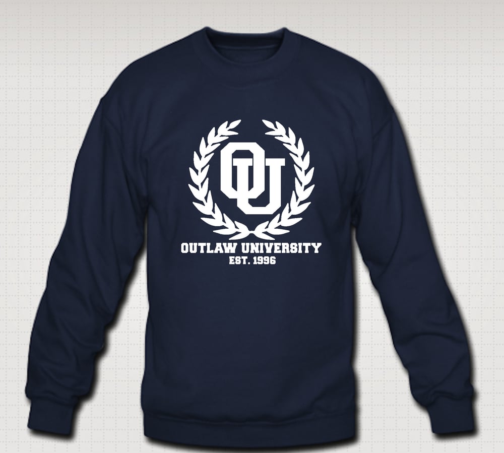 Image of University Crewneck- Comes in Black,Grey,Red,Navy Blue - CLICK HERE TO SEE ALL COLORS