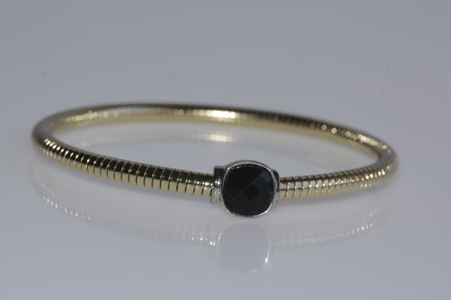 Image of Gold Black Gem Stone Lindo Bracelet