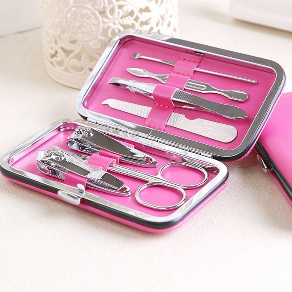 Image of 7-Piece Home Nail Care Set With Box | Scissors, Trimmer, Bathroom Tools