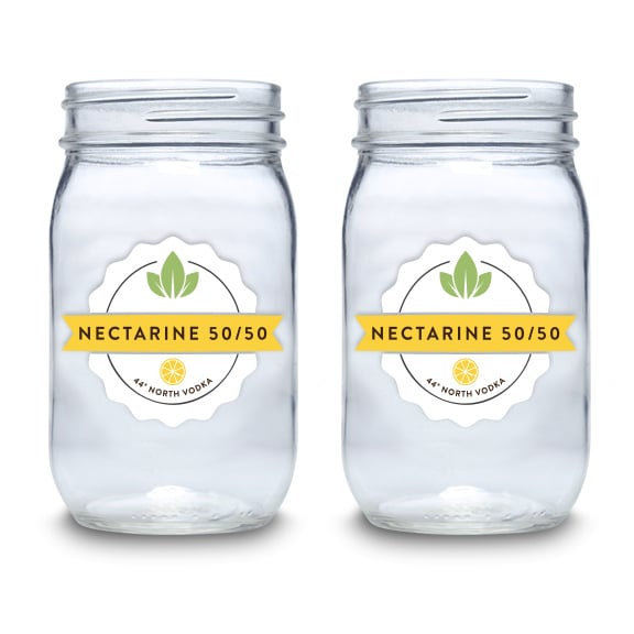 Image of Nectarine 50/50 16 oz Mason Jars - Set of 4