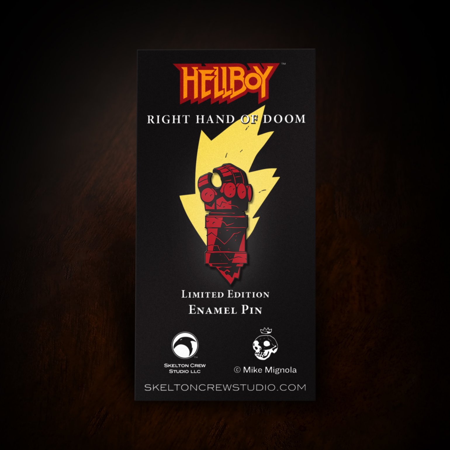 Image of Hellboy/B.P.R.D. Limited Edition Enamel Right Hand of Doom pin!