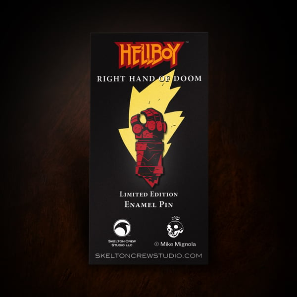 Image of Hellboy/B.P.R.D. Limited Edition Enamel Right Hand of Doom pin!