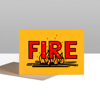 FIRE greetings card