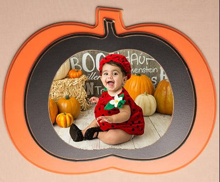 Image of 8 x 10 Seasonal Pumpkin Decor Frame