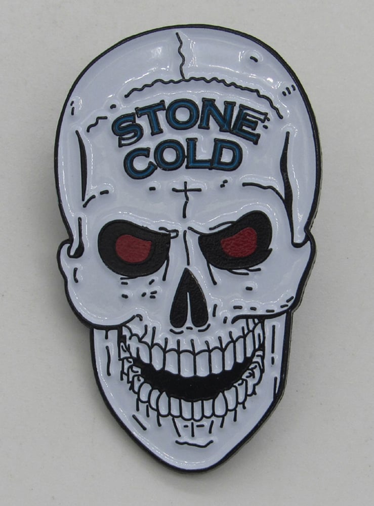 Image of Skull Enamel Pin Badge 35mm Wrestling Pins + Free Sticker