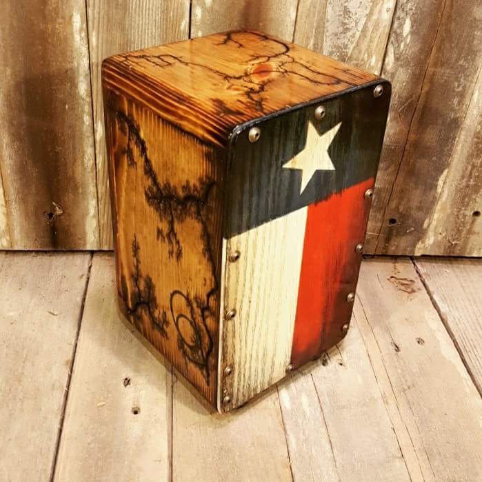 Image of Texas Flag Lightning Cajon