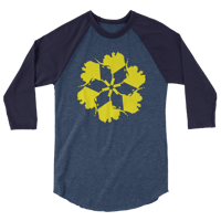 Image 1 of Unisex AK Spiral 3/4 Sleeve - Navy/Yellow