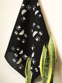 Image 3 of Moon and Stars Print Bandana in White and Black