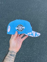 Image 3 of PINK BRIM COTTON CANDY CHICAGO CUBS CUSTOM FITTED CAP