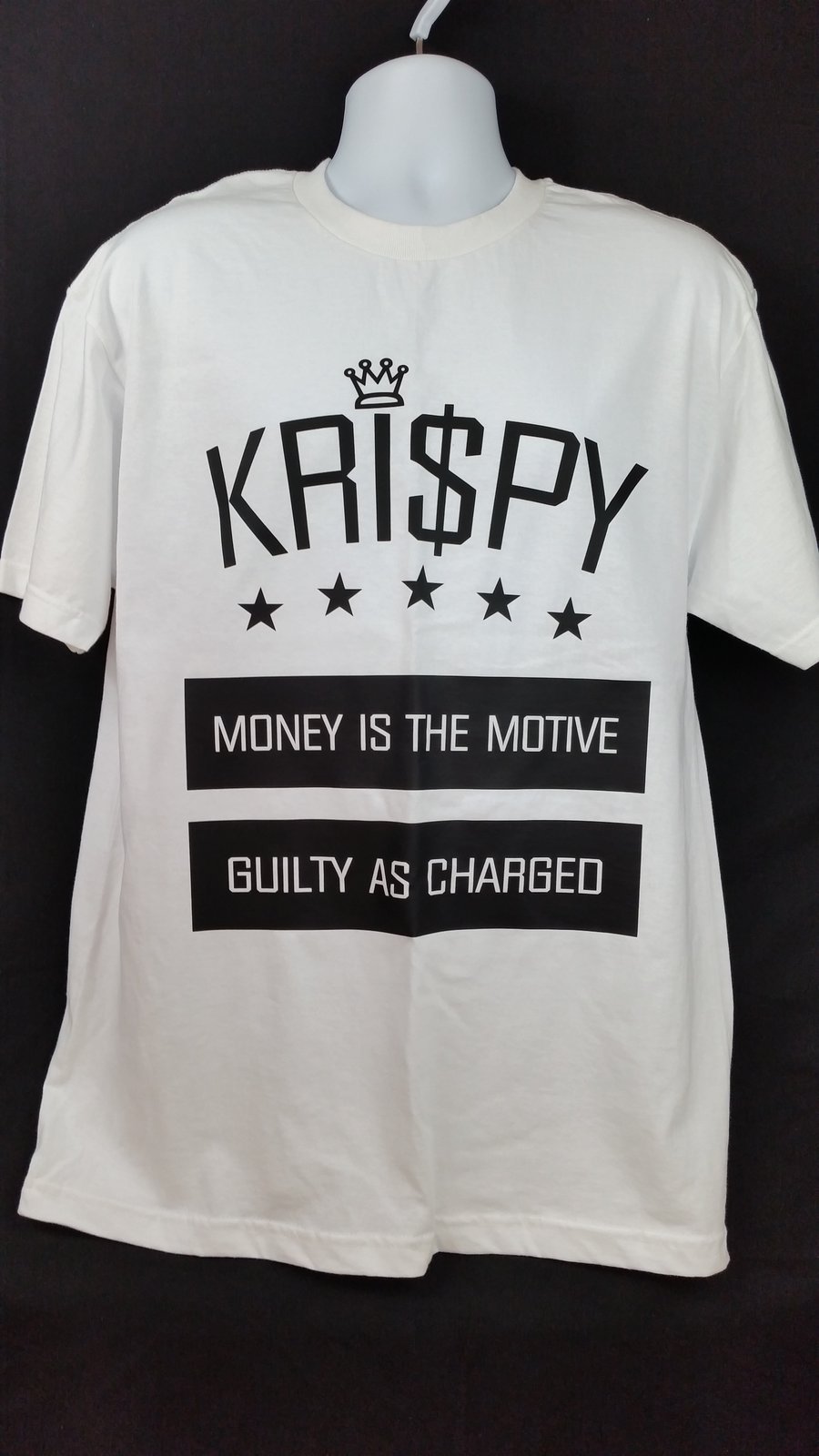 Image of KRISPY MONEY IS THE MOTIVE CREWNECK TEE