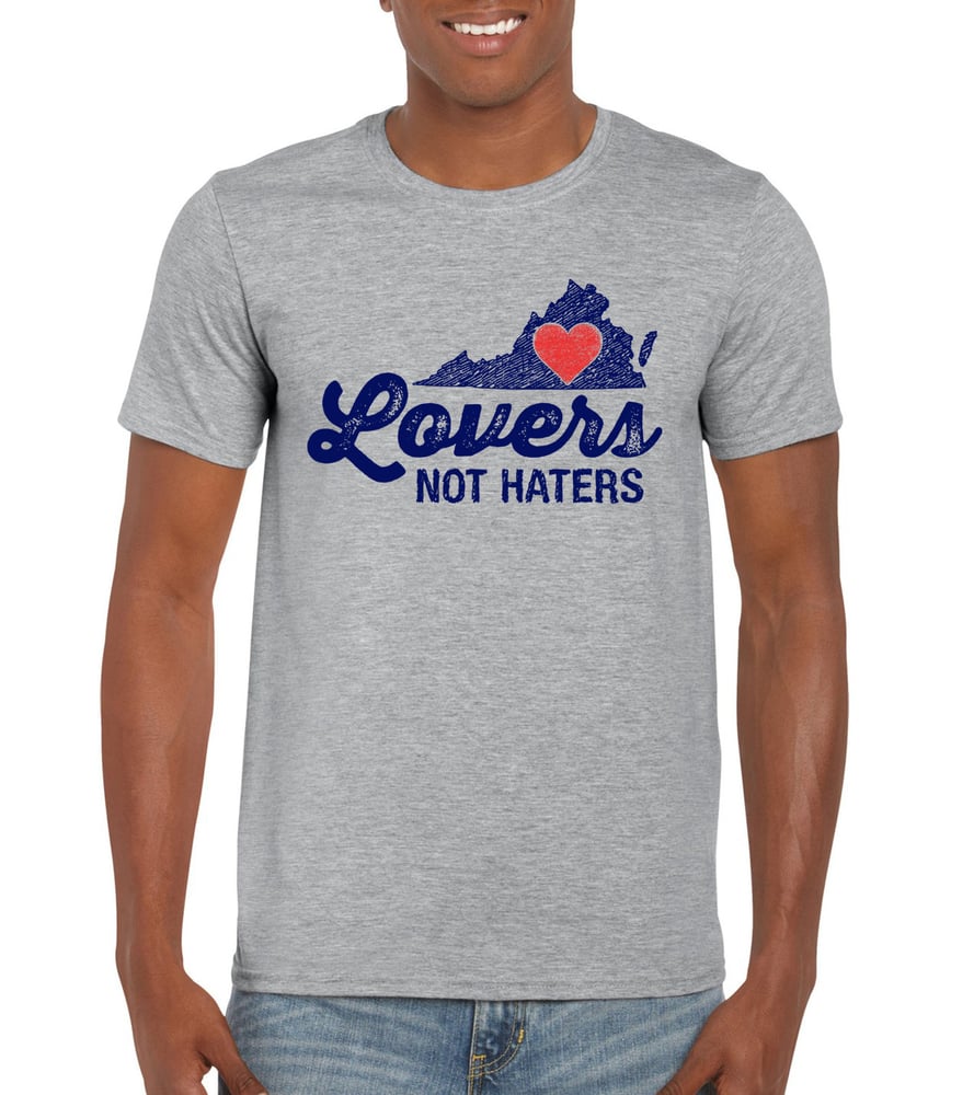 Image of Virginia Lovers not Haters mens and ladies heather grey tee