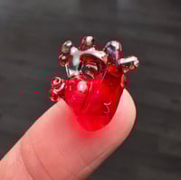 Image 2 of MINIATURE "LAYERS OF LOVE" ANATOMICAL HEART PENDANT 2