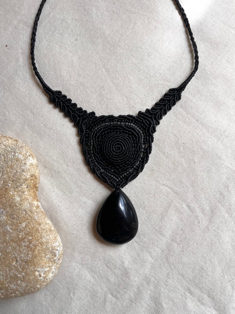 Image of Rainbow obsidian necklace 
