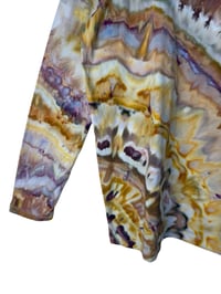 Image 4 of 2XL Ladies Long-Sleeve Stretch Tee in Earthy Agate Ice Dye