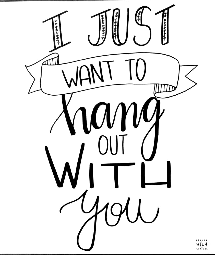 Image of Hang Out With You Lyric Poster
