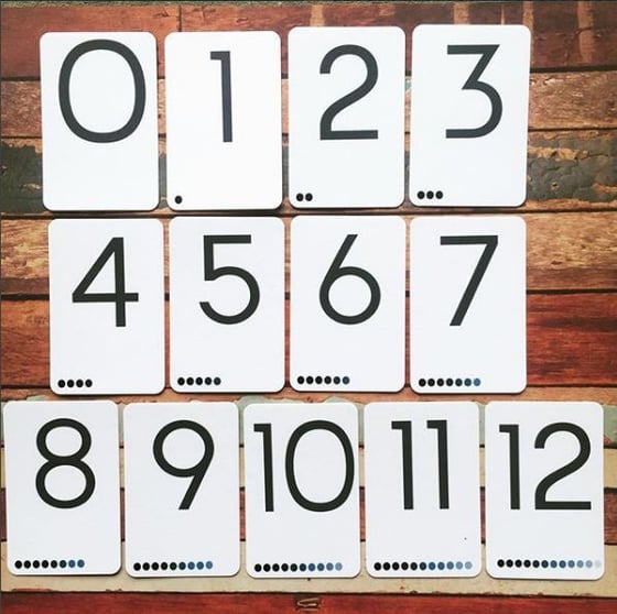 Image of Numbers + Symbols flash cards