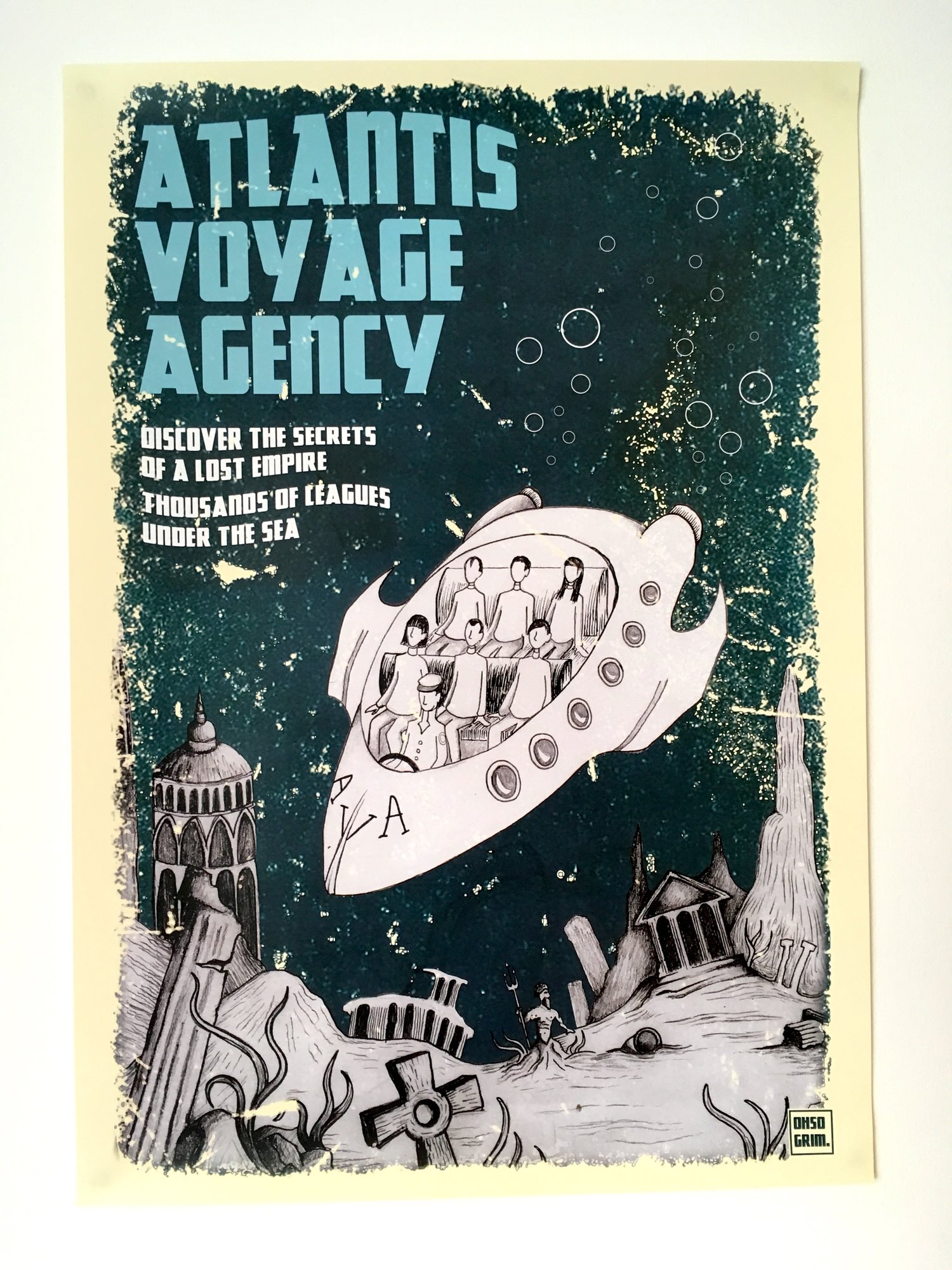 Image of Atlantis Voyage Agency A3 Poster