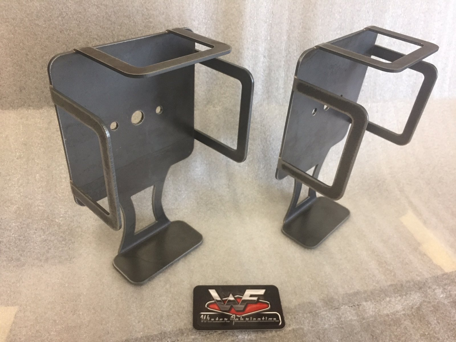 Universal Trailer Light Mounting Brackets with Side Guards Winter Fab
