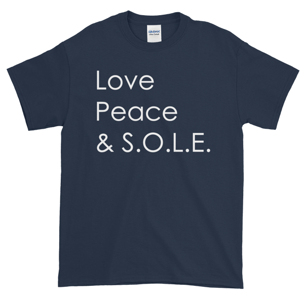 Image of Unisex Love Peace & S.O.L.E.  T-Shirt