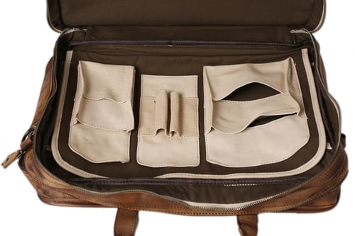 Image of Handmade Vintage Full Grain Leather Mens Briefcase, 16'' Laptop Bag, Business Handbag NZ01