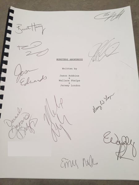 Image of Monsters Anonymous Signed Script *Limited Quantity* *Price Includes S&H