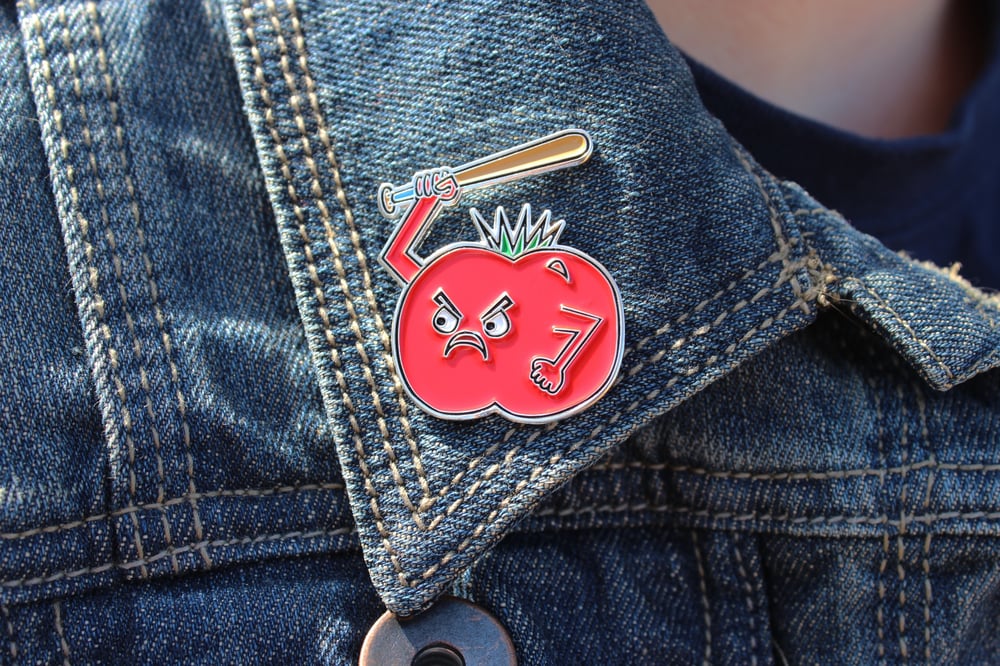 Image of Food Fight Enamel Pin: Tomato