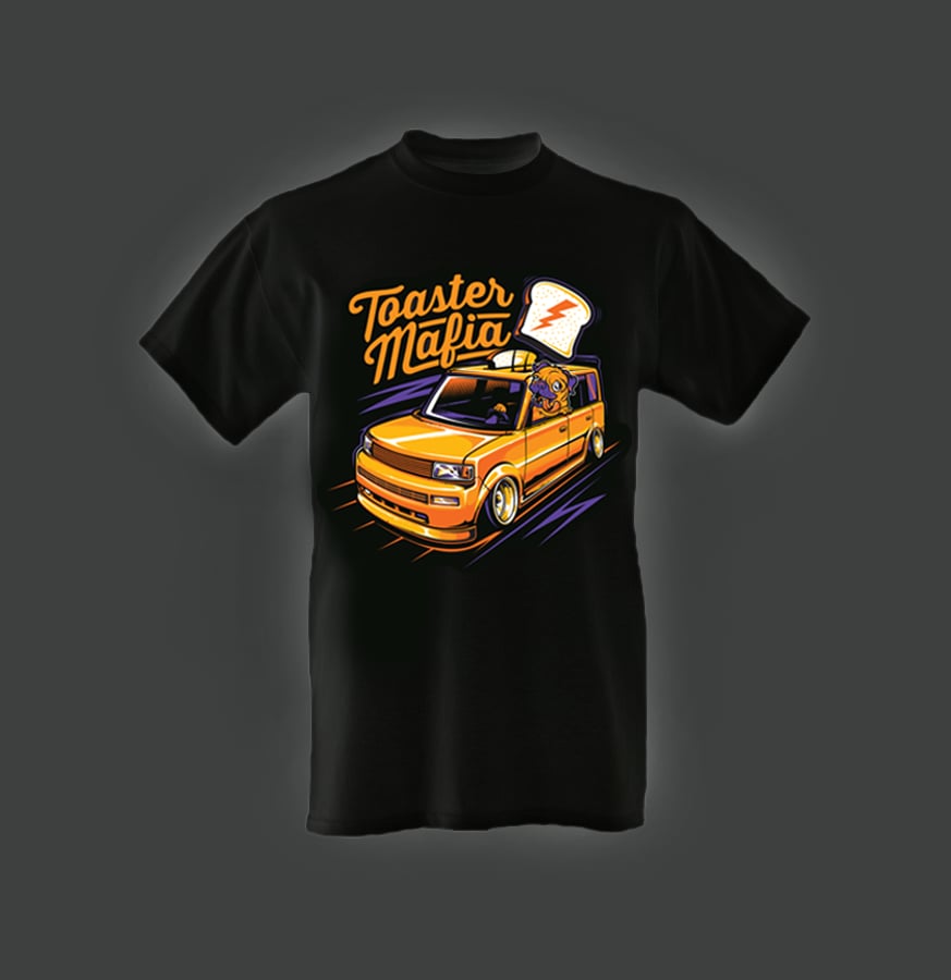 Image of Toastermafia Rolling Black T-Shirt