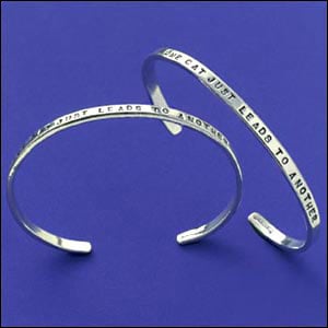 Image of "One Cat Just Leads to Another" Sterling Bracelet