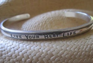 Image of "Live Your Best Life" Sterling Bracelet