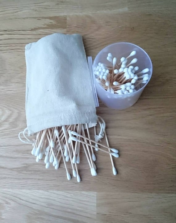 Image of Pre-ORDER NOW**** 100% Bamboo and Organic Cotton Buds with Canvas Bag