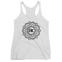 Image 1 of Women's Mandala Logo Tank - Heather White/Black