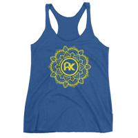 Image 1 of Women's Mandala Logo Tank - Blue/Yellow