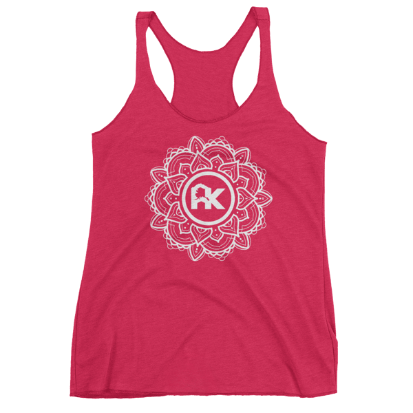 Image of Women's Mandala Logo Tank - Pink/White