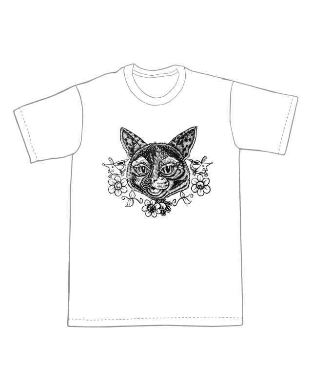 Mardi the Cat Head T-shirt (A3)**FREE SHIPPING**