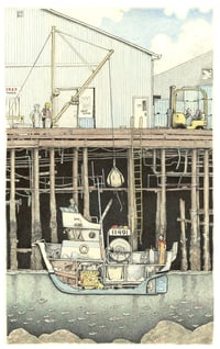 Image 1 of Cannery Dock No 1 13" x 18"