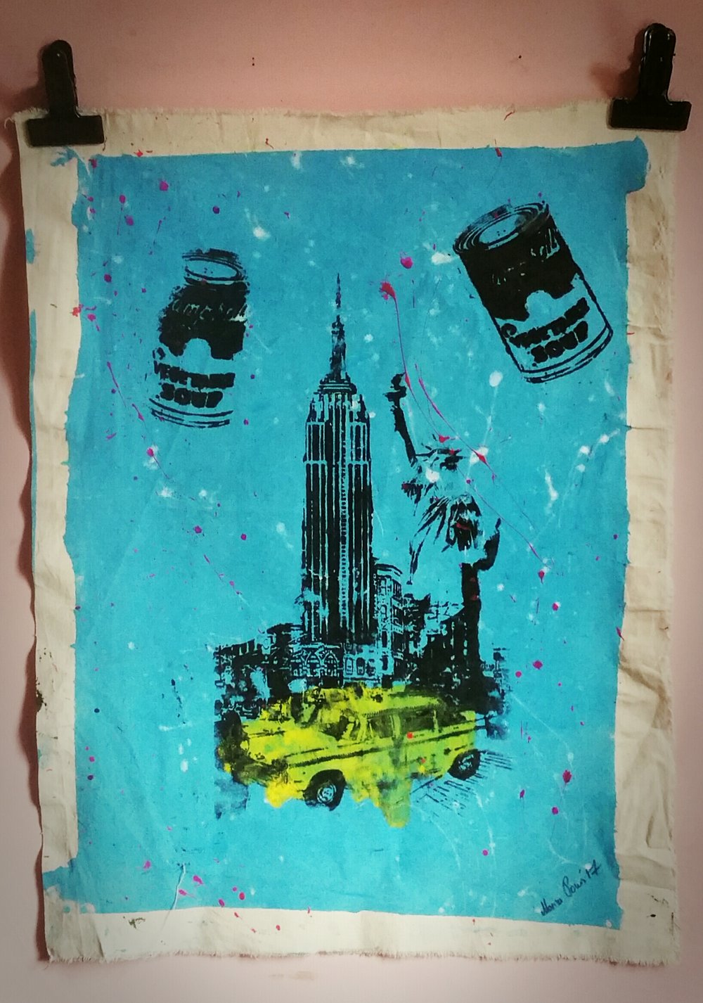 Image of "Empire State Building." Original Silkscreen.