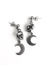 SKULL AND MOON EARRINGS