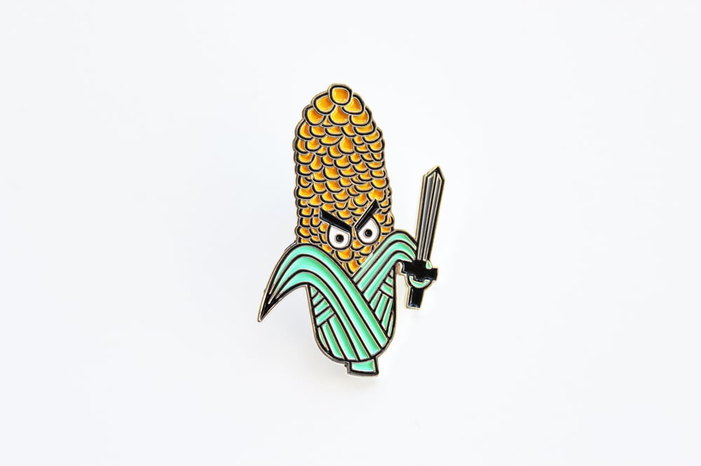 Image of Food Fight Enamel Pin: Corn