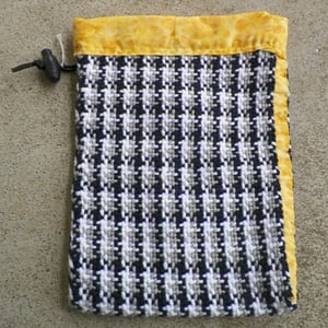 Image of Black, grey, white houndstooth, gaming bag