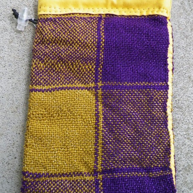 Image of Purple/Gold large check, gaming bag