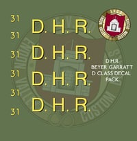 Image 1 of D.H.R. BEYER GARRATT D Class loco / C Class Loco Decals