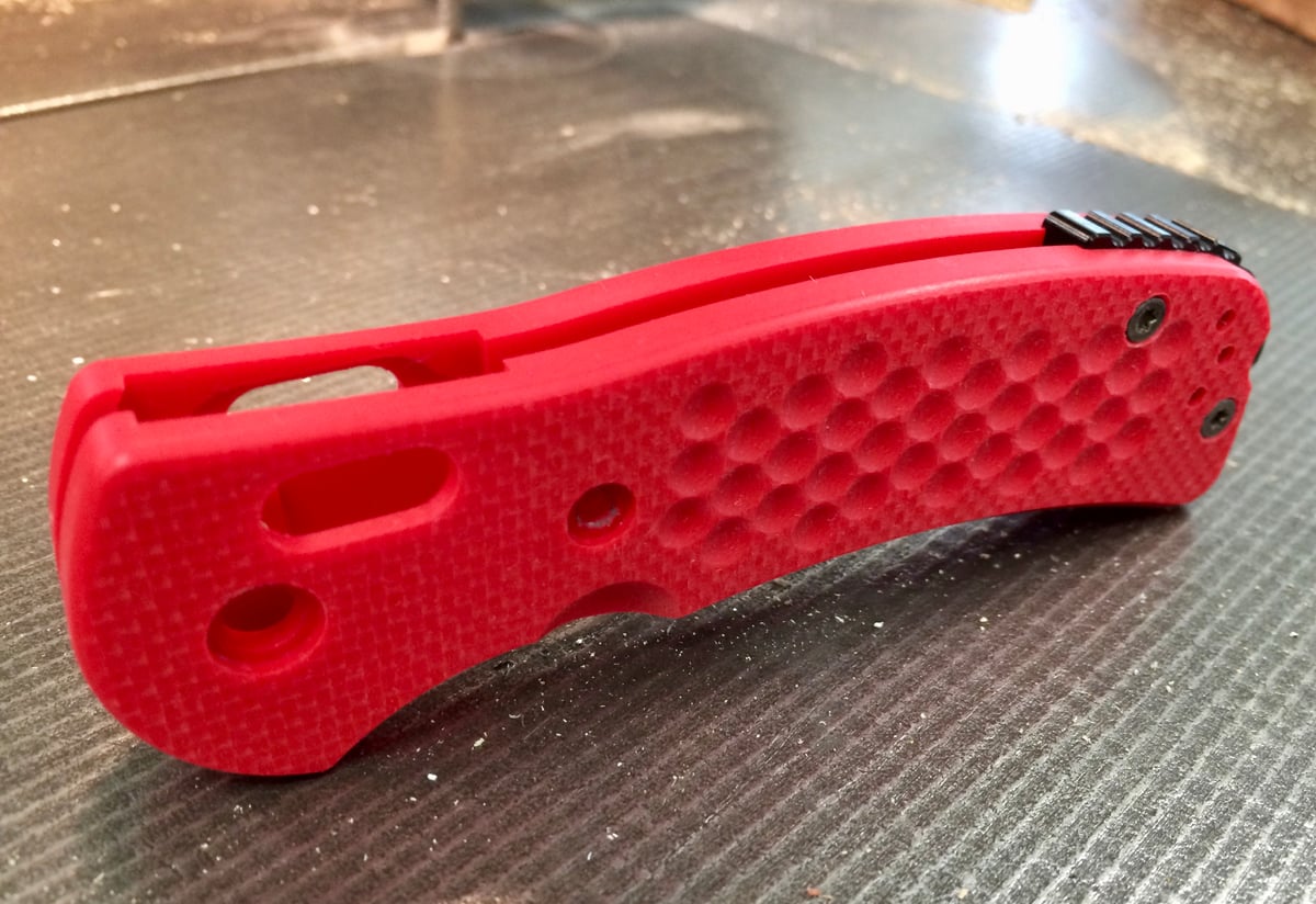 BMG X2 Fire Red Textured G10 now includes a CLIP