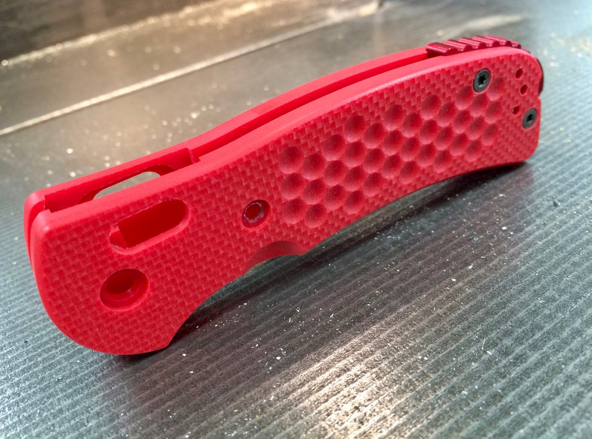 BMG X2 Fire Red Textured G10 now includes a CLIP
