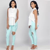 Image 2 of Minty Distressed Pants