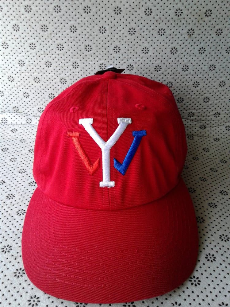 Image of Red "YW" Dad Hat