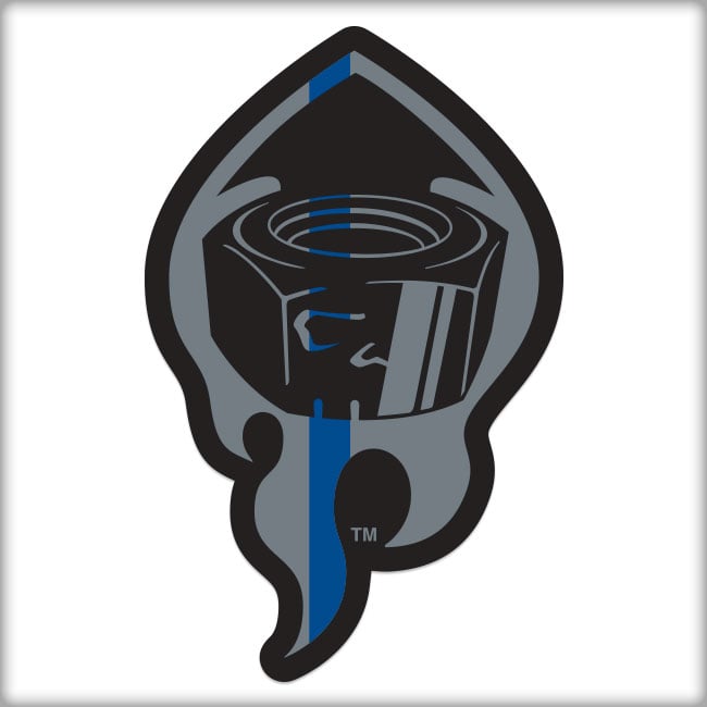 Image of Nut Up Thin Blue Line Sticker