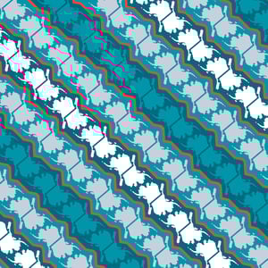 Image of Alaska Pattern Yoga Pants - Glacier