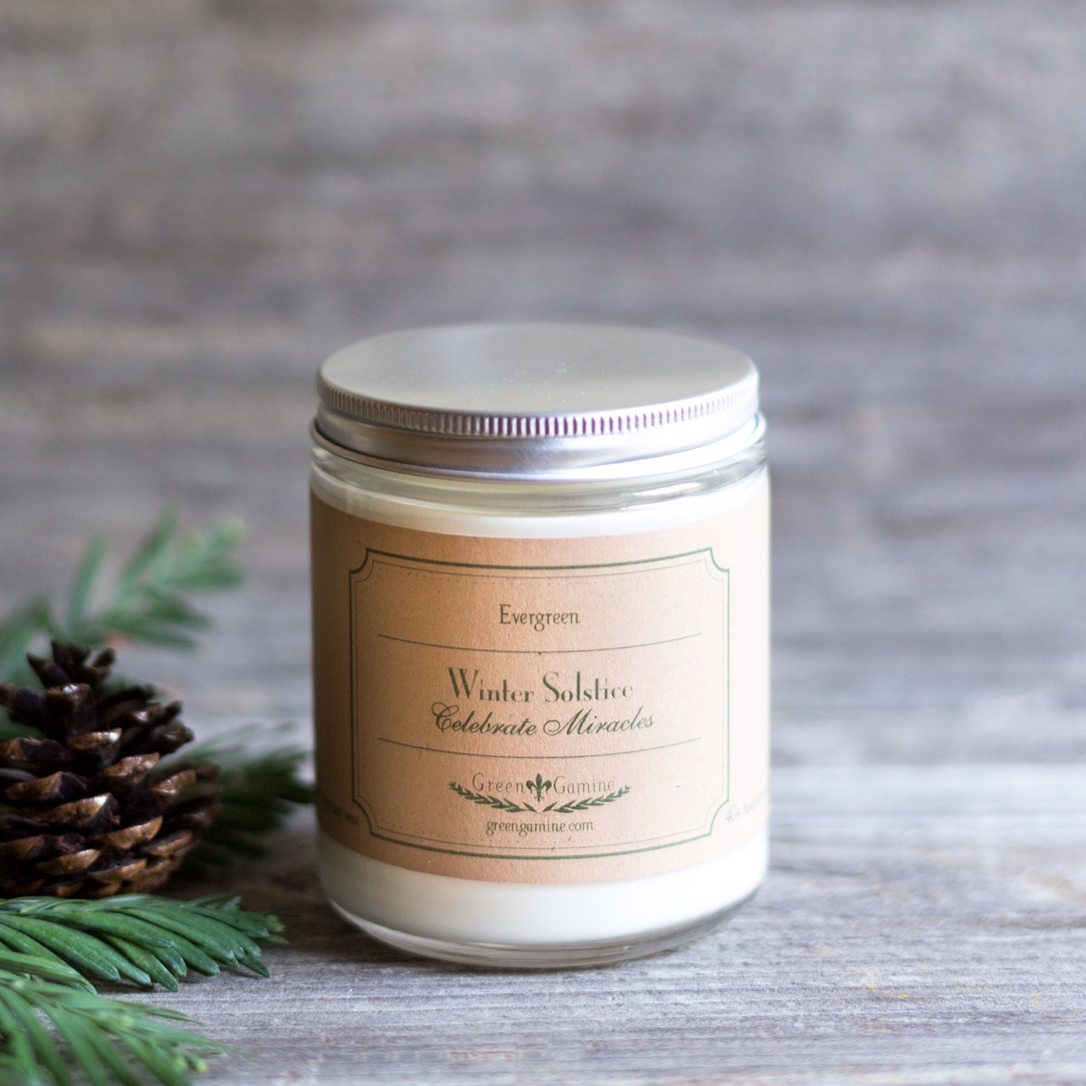 Green Gamine — Evergreen Winter Solstice Soy Candle