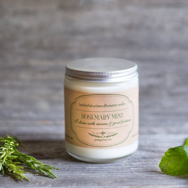 Image of Rosemary Mint Success Artisan Soy Candle